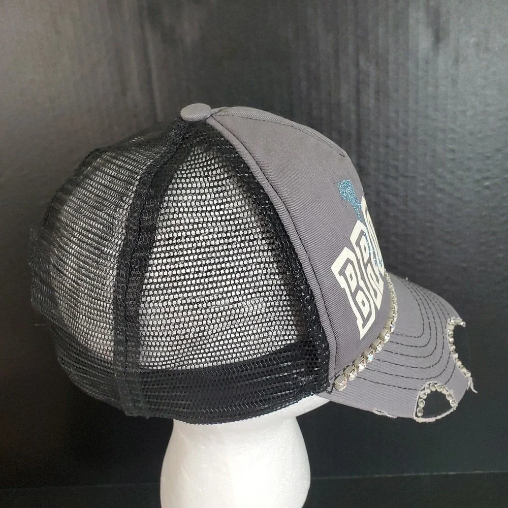 Broncos Bling Womens Snapback‎ Hat Embellished Distressed Stylish Cap